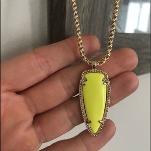 Kendra Scott Custom made Neon Yellow Necklace
